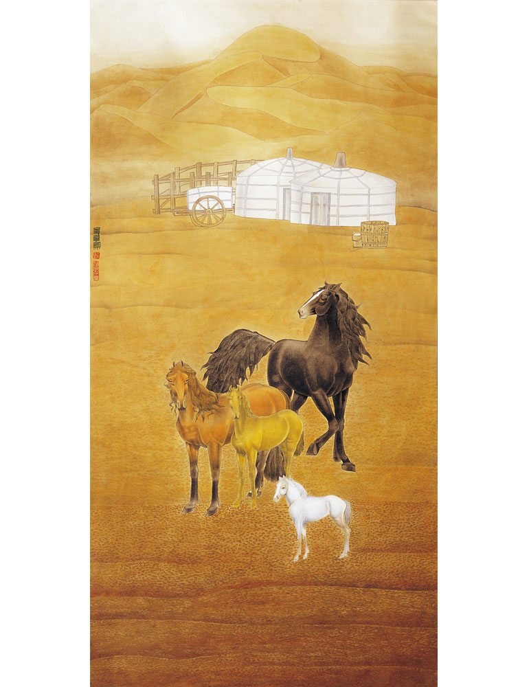 工笔画家李广彦中国传统文化的审美意象艺术赏析 工笔画家李广彦中国传统文化的审美意象艺术赏析
